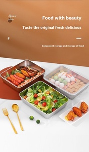 Plaque de conservation fraîche en acier inoxydable pour barbecue carré antibactérien épaissi <span class=keywords><strong>avec</strong></span> <span class=keywords><strong>couvercle</strong></span> - Product Image 2