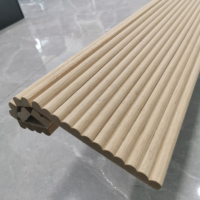 MDF ondulé cannelé chêne blanc/daim/PVC placage porte de tambour armoire flexible panneaux de revêtement mural meubles surface décorative