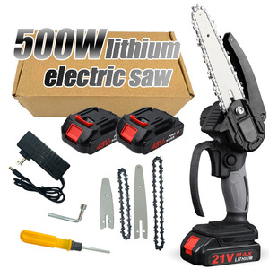 21V Industrial Grade Cordless Chain <b>Saw</b> 170mm Lithium-Ion Battery Rechargeable Power Tool for Gardening DIY Wood Cutting Chainsa - Product Image 4