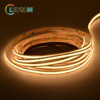 Lampu Strip LED COB SMD2835 5050 8mm DC12V/24V Putih Hangat/Dingin CCT RGB RGBW IP68 Tahan Air Fleksibel dengan Remote Control