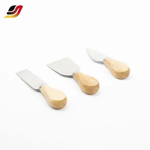 Juego de Mini cuchillos para queso, cortador de queso, herramientas de cocina útiles con tabla de cortar madera, 4 Uds.