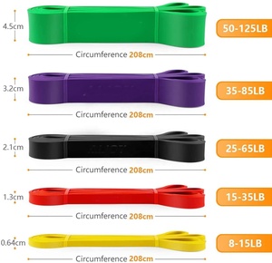 Латексные петлевые ленты для упражнений, толстые подтягивающие и силовые Эспандеры, упакованные в сумки - Product Image 4