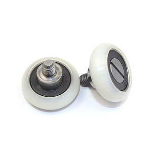 Poleas de Acero Inoxidable para Accesorios de Baño M6*28*9.5mm Suministradas por el Fabricante, Ruedas Recubiertas de Goma PA66, Rodamiento S608RS - Product Image 5