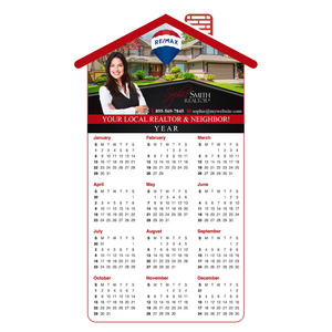 Real Estate Calendar 2025 Magnets Die Cut Shape Scratch Resistant Waterproof Real Estate Business Card Logo Branding
