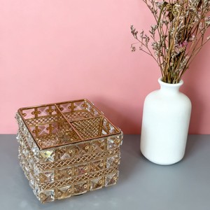 Exquisite Rotating Compartment Metal square <strong>Storage</strong> Box Pen Holder Cosmetic Brush <strong>Remote</strong> <strong>Control</strong> <strong>Storage</strong> - Product Image 4
