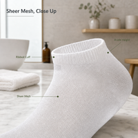 Chaussettes jetables pour chambre d'hôtel, emballées individuellement, chaussettes hygiéniques pour la cheville, pour spa, salon, hôpital, visite