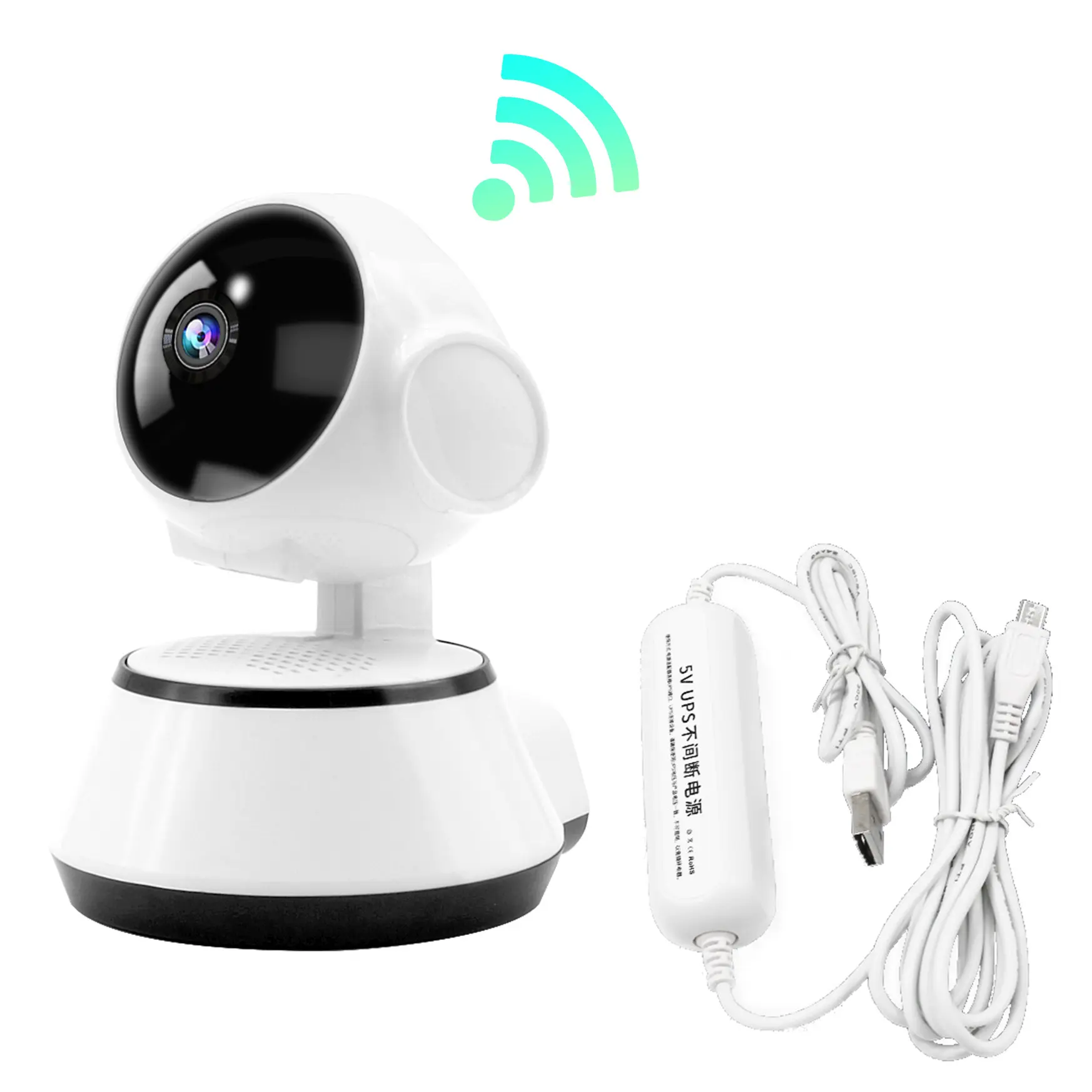 Telecamere domestiche e di sorveglianza V380 HD 720P connessione Hotspot AP rotante a 360 gradi telecamera Wireless IP