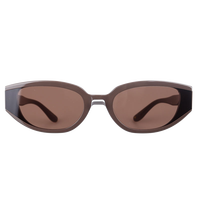 Lunettes de soleil classiques à monture ovale petite, style déesse, lunettes de luxe légères, protection UV400, monture brune flatteuse pour le visage