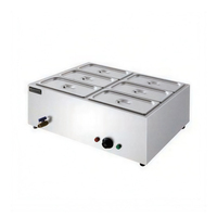 Bain-marie électrique en acier inoxydable pour cuisine commerciale, table de présentation de nourriture chaude pour buffet, vitrine pour la restauration hôtelière