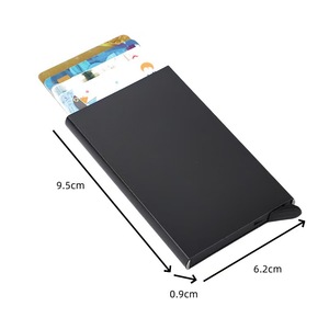 Automatic Pop-Up Card <b>Holder</b> Aluminum Alloy RFID Blocking Ultra-Thin For Credit Cards And <b>Documents</b> Red - Product Image 2