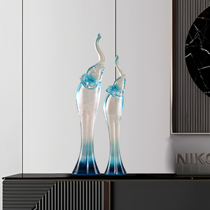 Coppia di elefanti in resina, decorazioni per la casa - Regalo ideale - Product Image 6