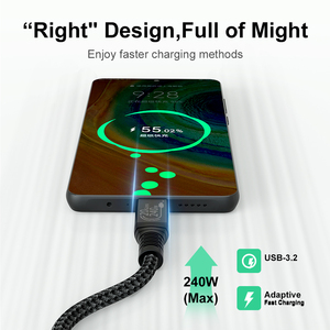USB3.2 Type C naar Type C 90 graden rechtshoekige 4K60 video- en audiokabel, 20GB Gen 2 snelladen, Type C mannelijk naar vrouwelijk datakabel - Product Image 4