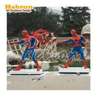 Sculpture de Spiderman en fibre de verre sur mesure, personnage de super-héros, taille réelle