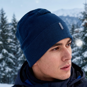Computer Knitted 100% <b>Wool</b> Unisex <b>Beanie</b> Taiwan Made Eco-Friendly Winter Warm Travel Headwear - Product Image 3