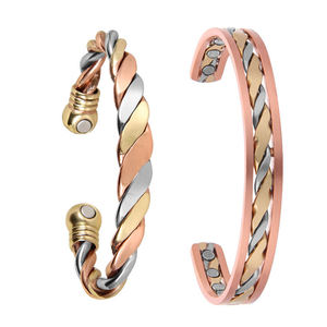99.99% di puro rame braccialetto magnetico artrite sollievo dal dolore terapia regolabile di energia sana bracciale gioielli di moda donna - Product Image 1