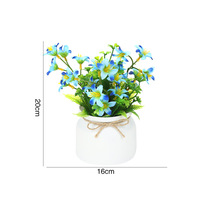 Poupier-de-panyon porte-bonheur en pot, plante artificielle fraîche et élégante, décoration d'intérieur, fleurs artificielles, décoration florale en plastique pour bureau