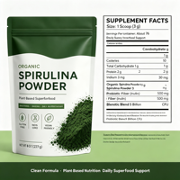 Complément nutritionnel à base de protéines végétales d'algues vertes, acides aminés, mélange pour smoothie, poudre de spiruline