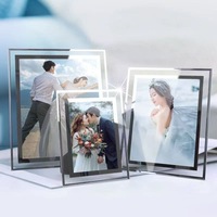 Venta al por Mayor de Marcos de Cristal para Certificados A4 de 6 Pulgadas, Marco de Fotos de Cristal Creativo para Bodas y Fiestas, Marco de Cristal de 5*7