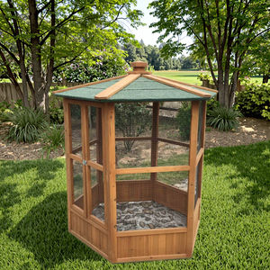 SHUNDA SDB004 büyük açık ahşap kuş Aviary sürdürülebilir Pet House ile moda baskı toptan hayvan kafesi - Product Image 2