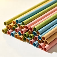 Pailles droites personnalisées en PLA compostable, biodégradables, durables, accessoires de bar jetables, pailles en papier recyclé
