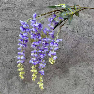 <span class=keywords><strong>Fleurs</strong></span> artificielles de glycine blanches en soie de haute qualité C-116, guirlandes suspendues individuelles, décoration florale pour mariage et salon - Product Image 5