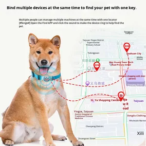 Collier de suivi en temps réel pour animaux de compagnie, étanche, en plastique, GPS, iOS et Android, anti-perte, pour chats et chiens, avec housse en silicone IP67, autonomie de 1 an - Product Image 2