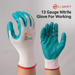 Guantes de Trabajo Versátiles con Recubrimiento de Nitrilo Snell, Agarre Firme, Resistentes a la Abrasión, para Construcción, Manejo en Almacenes - Product Image 1