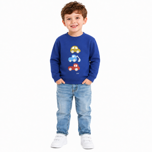 <span class=keywords><strong>Sudadera</strong></span> de punto 100% algodón para niños, estampado de excavadora y camión, manga larga, transpirable, informal, para verano 2026, tallas 2-8 años, venta al por mayor - Product Image 2