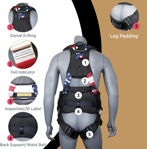 <span class=keywords><strong>Harness</strong></span> keselamatan tugas berat dengan desain bendera nasional disetujui untuk traksi penyelamatan mendaki gunung terbuat dari poliester yang tahan lama - Product Image 5