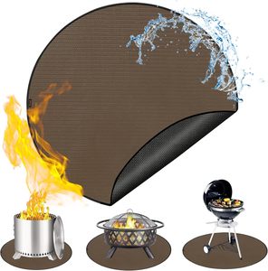Portable Reusable and Waterproof Deck Patio Protect Mat Fireproof <b>Grill</b> Pad for Fire Pit Mat Under <b>Grill</b> Mat - Product Image 5