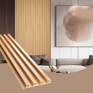 Revestimiento de Pared WPC de Fulin Hotel, Plástico Ecológico, Resistente a <span class=keywords><strong>la</strong></span> Humedad, Ignífugo, Impermeable, Diseño Moderno, Interior y Exterior, Acanalado, Gran Formato - Product Image 3