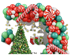 Archi per Festa di <span class=keywords><strong>Capodanno</strong></span>, Catena di Palloncini in Alluminio Croccante per Vigilia di Natale, Materiale in Lattice per Feste Natalizie - Product Image 2