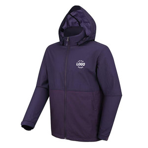 Chaqueta Cortavientos con Capucha para Hombre, Color Sólido, Logotipo Personalizado Impreso, Ropa Casual para Exteriores, Cierre de Cremallera, Chaqueta para Invierno - Product Image 1