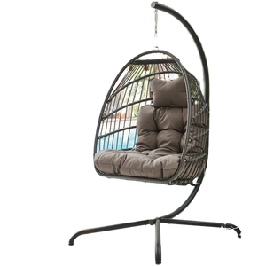 Design de mode jardin mobilier d'extérieur Patio balcon corde <span class=keywords><strong>hamac</strong></span> oeuf panier accrocher balançoire chaise pour chambre avec support - Product Image 1