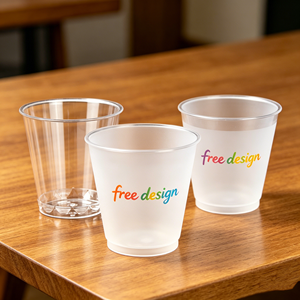 Bicchieri di Plastica Trasparenti Usa e Getta da 270ml per Feste, 12oz per Bevande Fredde con Stampa Logo Personalizzata per Caffè ed Eventi, Bicchieri per Martini e Mojito - Product Image 2