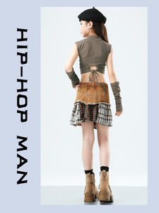 Conjunto de Jazz Estilo Urbano para Niñas, Atuendo Moderno Inspirado en K-Pop, Disfraz para Niños, Actuaciones de Jazz, Hip-Hop, Desfiles de Moda - Product Image 3