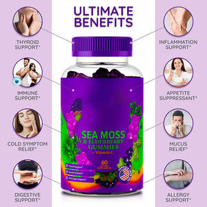 OEM rumput laut organik Elderberry permen Gummy suplemen vitamin Vegan alami untuk remaja dewasa dengan kemasan yang dapat disesuaikan - Product Image 3