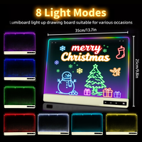 Tableau de dessin en acrylique LED RGB rechargeable avec contrôle tactile, jouet lumineux à couleurs changeantes, cadeau promotionnel créatif pour entreprises