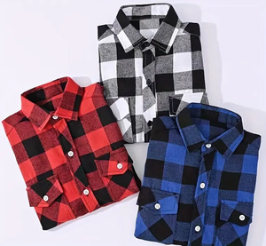 Camisas Casuales de Manga Larga a Cuadros para Hombre, con Cuello de Solapa y Detalles de Bolsillo, 3 Piezas, Dropshipping - Product Image 6