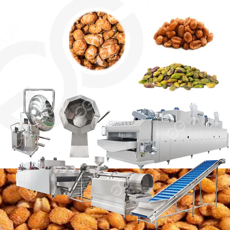 Honey Coated Nuts Roasting Seasoning Production Lie Roasted Peanut Making Equipment Provider