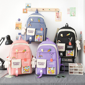 Schoolbag Korean Cute Five-Piece Student <b>Backpack</b> <b>Large</b> Capacity Mori <b>Backpack</b> One Piece Dropshipping - Product Image 1