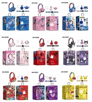 Casque sans fil pour enfants, casque Bluetooth mignon à motif de dessin animé, avec strass, son stéréo, casque pliable