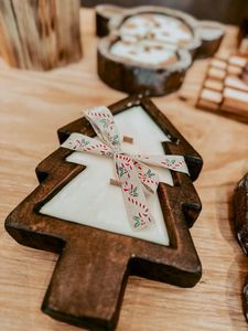 Candela <span class=keywords><strong>di</strong></span> <span class=keywords><strong>Natale</strong></span> LANJO in Ciotola <span class=keywords><strong>di</strong></span> Legno Grande, Profumata con Essenze Natalizie - Product Image 5