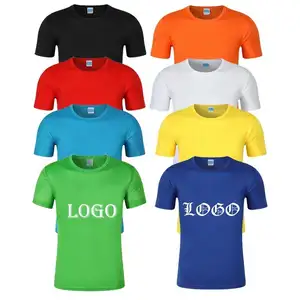 CT0003 Hot Selling Personal isierte schlichte Rundhals-T-Shirt Drying Fit Polyester bedruckte Herren Bluse T-Shirts mit Logo anpassen