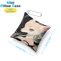 Porte-clés en peluche personnalisé, mignon, dessin animé, porte-clés doux, porte-clés personnalisé, mini Dakimakura, porte-clés en peluche d'anime