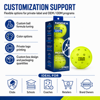 Balle de pickleball conforme USAPA à 40 trous, disponible en moulage par injection et par rotation |   Commandes OEM et en gros bienvenues