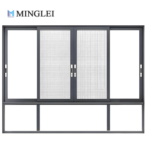 Finestre Scorrevoli a Doppio Vetro in Vendita, Vetro Basso Emissivo, Finestra Scorrevole in Alluminio con Zanzariera - Product Image 2