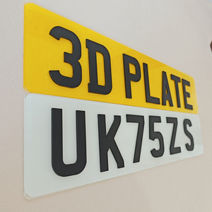 Vente en gros de lettres noires surélevées en 3D, autocollants en acrylique gravés au laser pour numéros de voiture, plaques d'impression gaufrées, trophées - Product Image 6