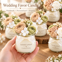 Bougie artisanale en cire de soja, mini, romantique et luxueuse, avec nœud en ruban, parfumée, pour la décoration de la maison