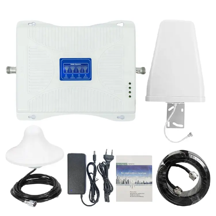 universal signal booster 900 1800 2100 2600 mhz four bands quad bands 2g 3g 4g lte mobile cellphone network signal booster